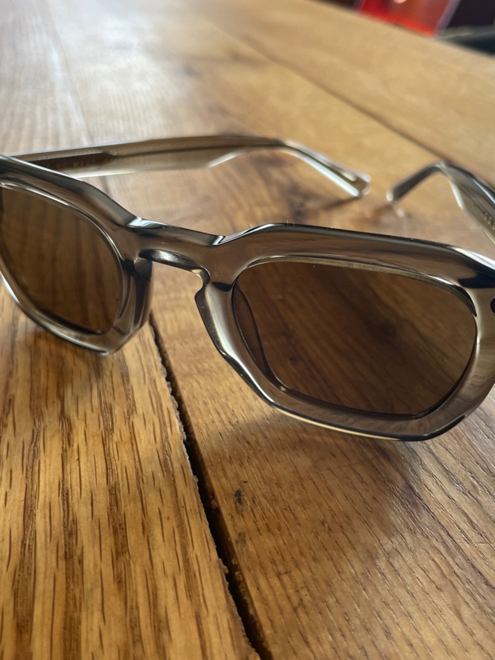 Crap Eyewear Smoky Gray Frame Brown Lens Men's Sunglasses